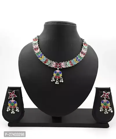 Beautiful Multicoloured Alloy Jewellery Set For Women-thumb0