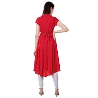 Short Kurti for Women Polka Print Pure Cotton A-line Kurta (Small, Polka Print RED Kurta)-thumb4