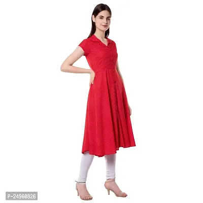 SANU FASHION Women's Cotton A-Line Kurta-thumb2