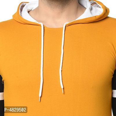 Men's Multicoloured Striped Cotton Hooded Tees-thumb3