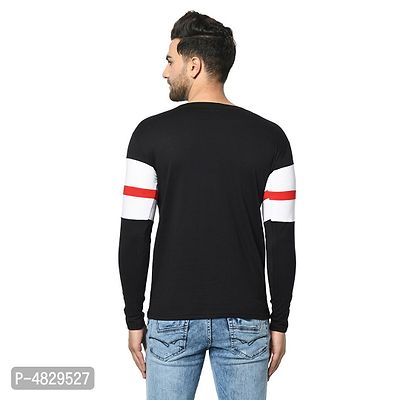 Men's Multicoloured Striped Cotton Round Neck Tees-thumb4