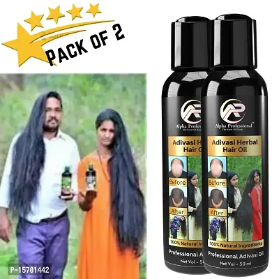 Alpha Professional Adivasi Herbal Hair Oil for Hair Growth Pack of 02