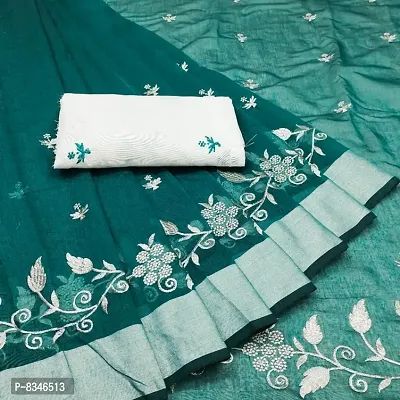 Stylish Dailywear Chanderi Silk Saree With Blouse Piece For Women