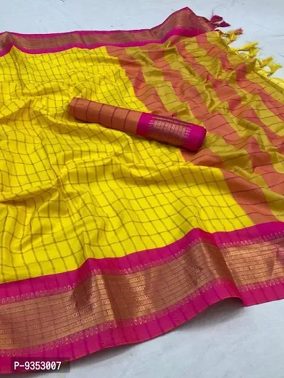 Check Silk Saree - Etsy