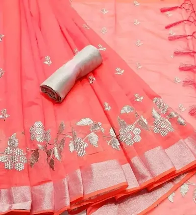 Cotton Silk Sarees with Blouse Piece