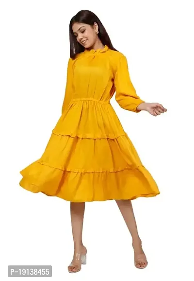Shree Raas Krishanam Creations rayon Solid A line One Piece Dress Gown for Women  Girls || Stylish Latest || Long Gown || Stylish Tops|Western Tops for Girls-thumb0