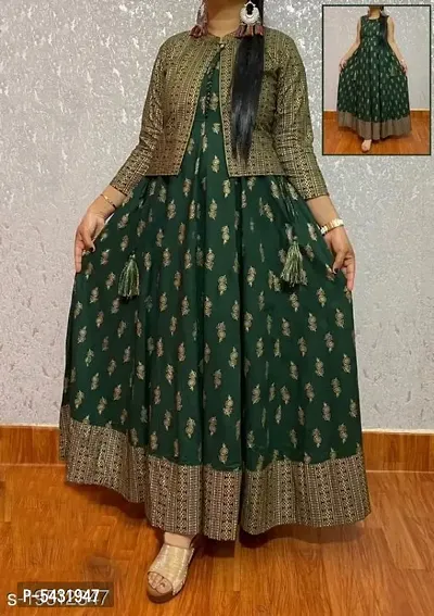 Anarkali heavy reyon dress