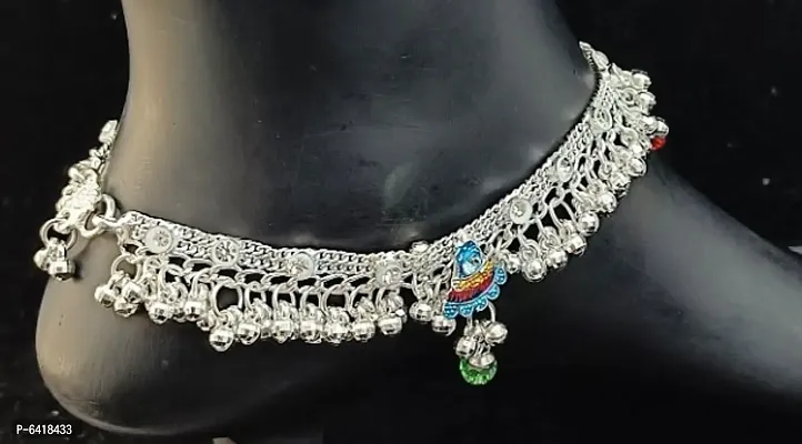 PAYAL NEW COLLECTION Single Color Plain Silver Anklet Designs and Collection-thumb0