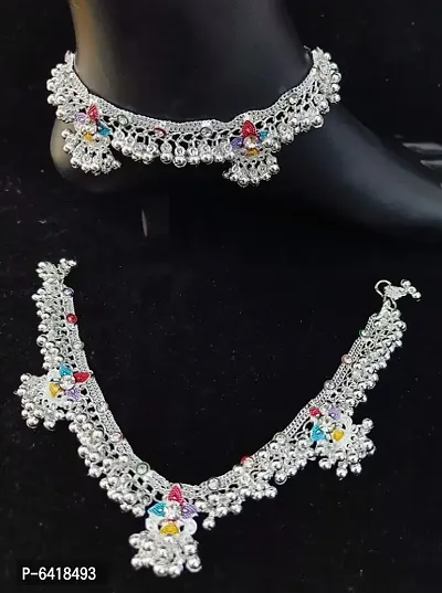 PAYAL NEW COLLECTION Single Color Plain Silver Anklet Designs and Collection