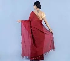 Women's Cotton Blended slap khadi Saree for Women (merun)-thumb3