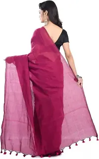 Women's Cotton Blended slap khadi Saree for Women (merun)-thumb4