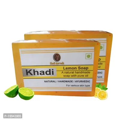 Khadi Ayurvedic Lemon  Mint Soap pack of 4-thumb0