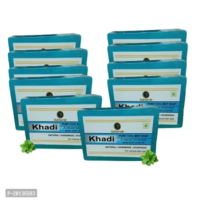 Khadi Ayurvedic Mint Soap pack of 10