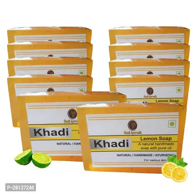 Khadi Ayurvedic Lemon Soap pack of 10