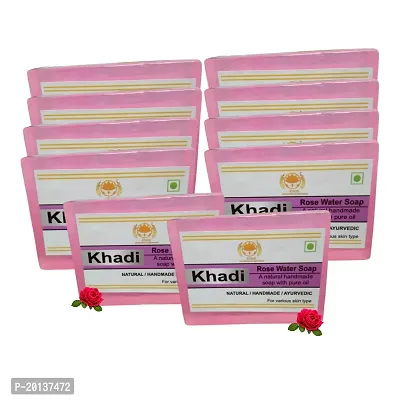 Khadi Ayurvedic Rose Water Soap pack of 10