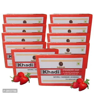 Khadi Ayurvedic Strawberry Soap pack of 10