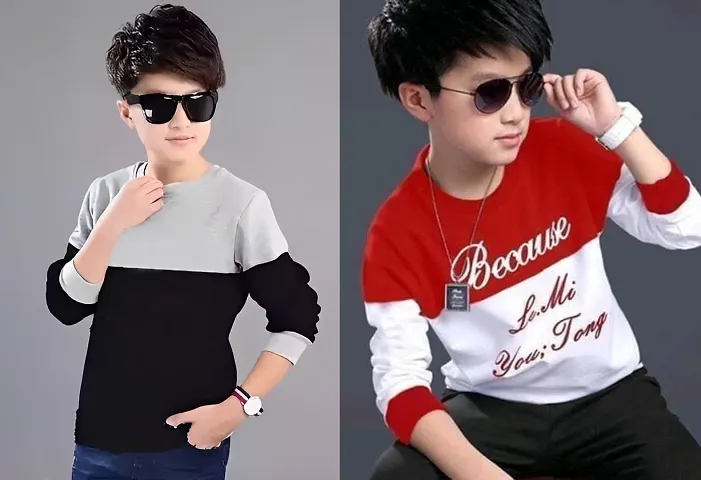 Stylish Solid Tees For Boys