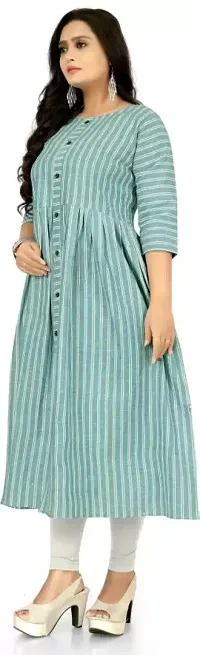 Elegant Khadi Magic Striped Kurta For Women