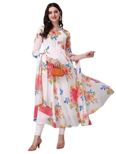Beautiful Georgette Printed Gown For Women