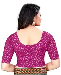 Womans Readymade Stretchable Foil Printed Blouse-thumb1