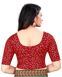 Womans Readymade Stretchable Foil Printed Blouse-thumb2