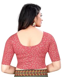 Womans Readymade Stretchable Foil Printed Blouse-thumb1