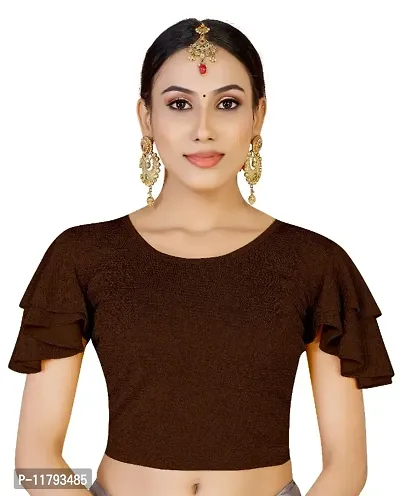 Round Neck With Frill Blouse For Woman