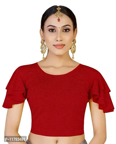 Round Neck With Frill Blouse For Woman