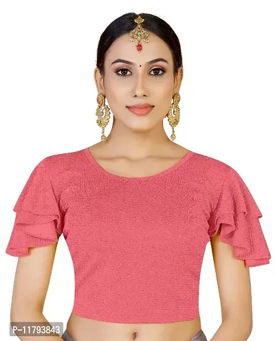 Round Neck With Frill Blouse For Woman-thumb0