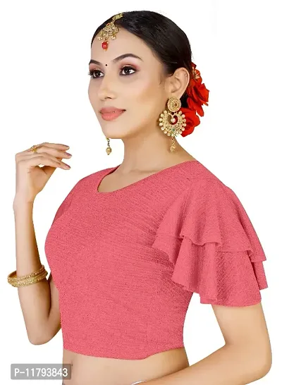 Round Neck With Frill Blouse For Woman-thumb2