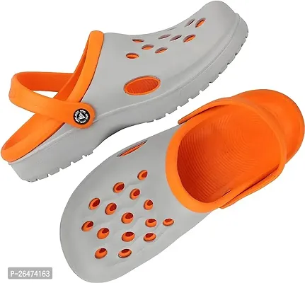 Stylish Synthetic Orange Clogs For Men-thumb0