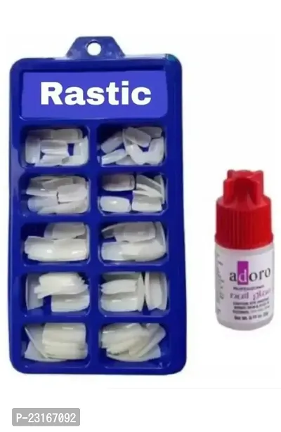 Artificial nail with 1 Glue (Pack of 100 nails)
