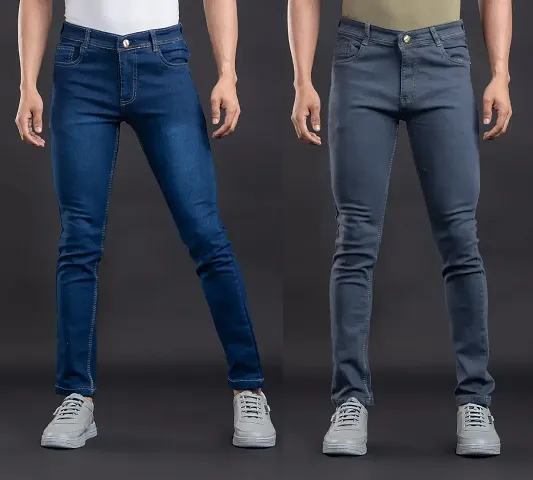 New Arrival Denim Mid-Rise Jeans For Men Pack of 2