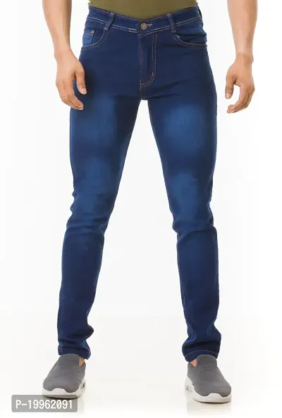 Buy Rend Men's Denim Solid Slim Fit Washed Jeans (Blue) at Amazon.in