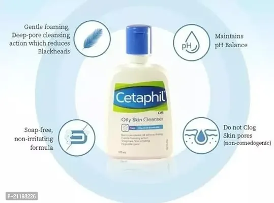 Cetaphil Oily Skin Cleanser , Daily  for Oily, Acne prone Skin , Gentle Foaming, 125ml pack of 1-thumb0