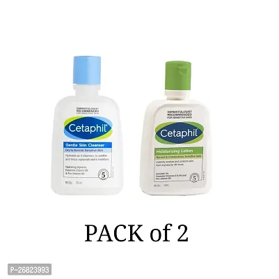 Cetaphil Gentle Skin Cleanser 125ml and Cetaphil Moisturizer Cream 100ml pack of 2