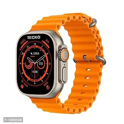 new super Ultra Serise 8 Smart  Ultra Men Two Watch NFC Door Unlock Smartwatch Bluetooth Call Wireless Charge Fitness Bracelet (Orange)