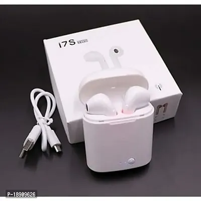 i7s TWS v5.0+EDR Bluetooth Headset with Smart Touch Control Bluetooth Headset White, in The Ear)