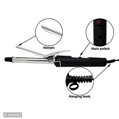 471 Professional Hair Curler Iron Rod Brush Styler with Machine Stick and Roller for Women , Black-thumb2