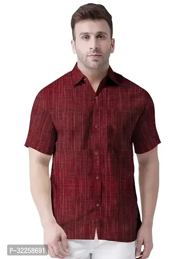 Stylish Cotton Blend Casual Shirt For Men-thumb0