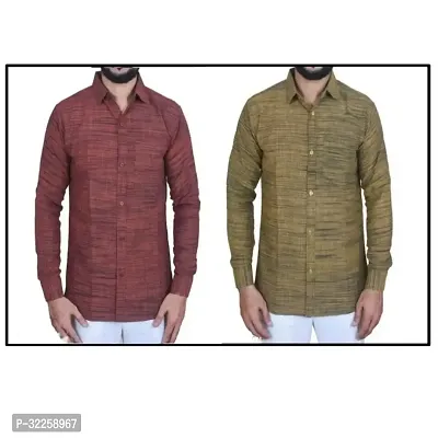 Stylish Cotton Blend Casual Shirt for Men, Pack of 2-thumb0