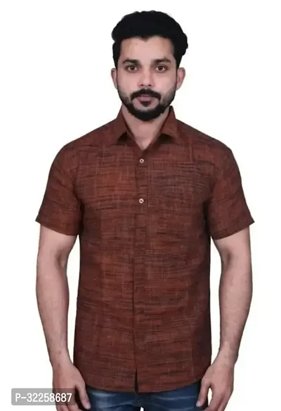 Stylish Cotton Blend Casual Shirt For Men-thumb0