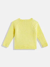 Stylish Yellow Wool Sweaters For Girl-thumb2