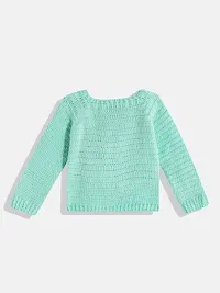 Stylish Green Wool Sweaters For Girl-thumb1