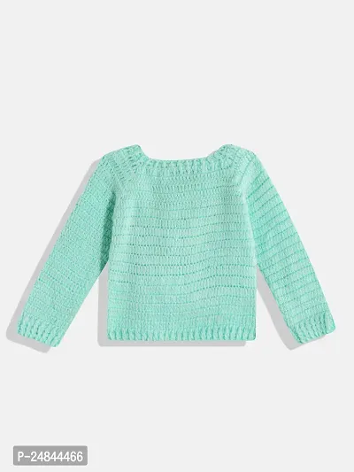 Stylish Green Wool Sweaters For Girl-thumb2