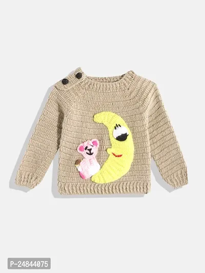 Stylish Beige Wool Sweaters For Girl