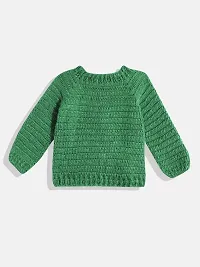 Stylish Green Wool Sweaters For Girl-thumb1