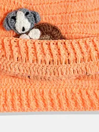 Stylish Peach Wool Sweaters For Girl-thumb2