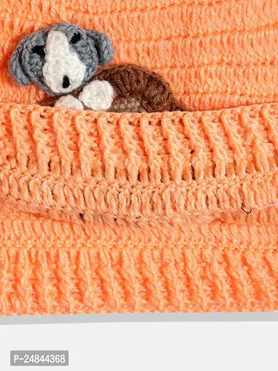 Stylish Peach Wool Sweaters For Girl-thumb3