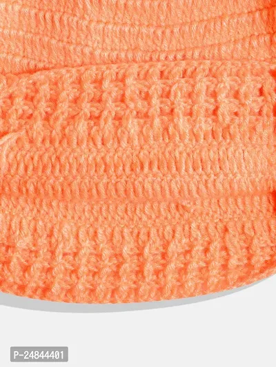 Stylish Peach Wool Sweaters For Girl-thumb4